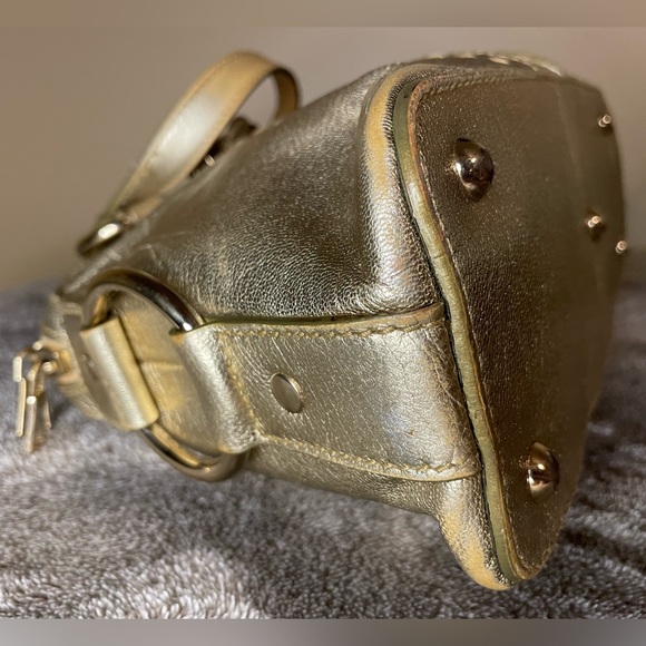 YSL Authentic Preowned Mini Muse Gold Tote Handbag - Picture 12 of 16